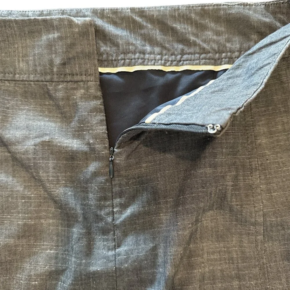 Calvin‎ Klein Mini Skirt Women's 6 Gray Lined Career